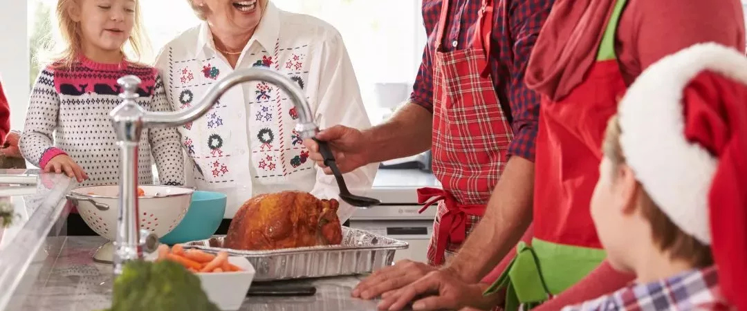 Family Enjoying Holiday Meal Together